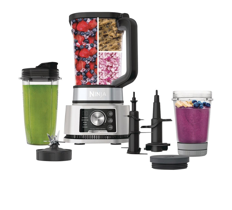Ninja Foodi Power Blender & Processor System with Smoothie Bowl Maker & Nutrient Extractor, Silver, 1400W I8