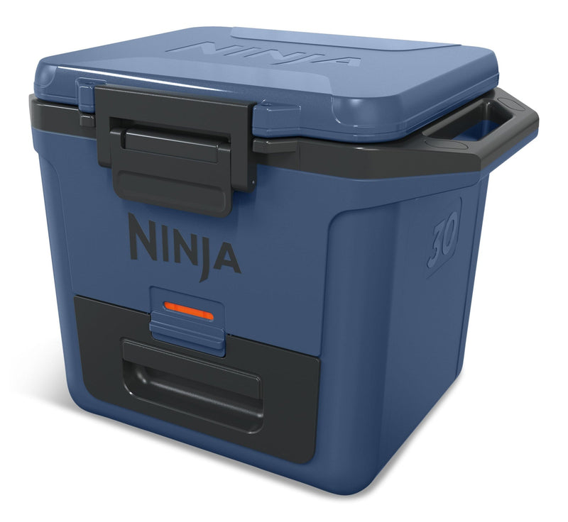 Ninja FrostVault 30-Quart Portable Hard Cooler with DryChill Drawer, 28-L, Blue O2