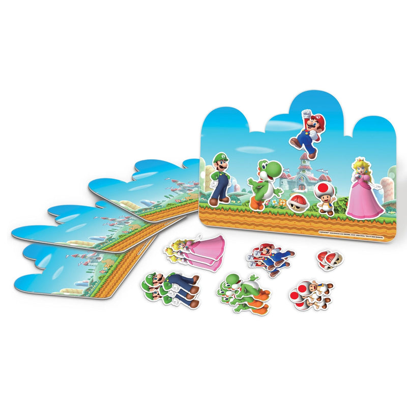 Nintendo Super Mario Bros Princess Peach/Luigi/Mario DIY Customizable Craft Kit, Multi-Coloured, 28-pk, for Arts & Crafts/Birthday Favour T2