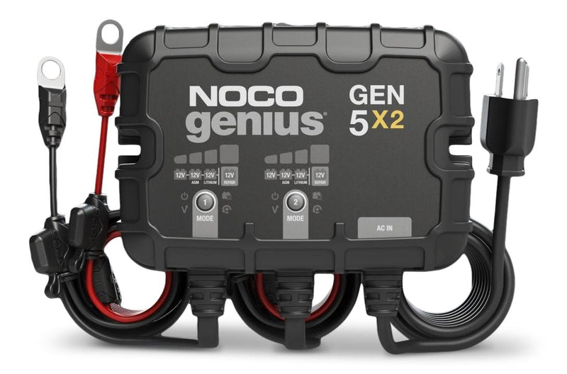 NOCO GEN5X2 Onboard Smart Battery Charger/Maintainer/Desulfator, 2-Bank, 10-Amp, 12V M8