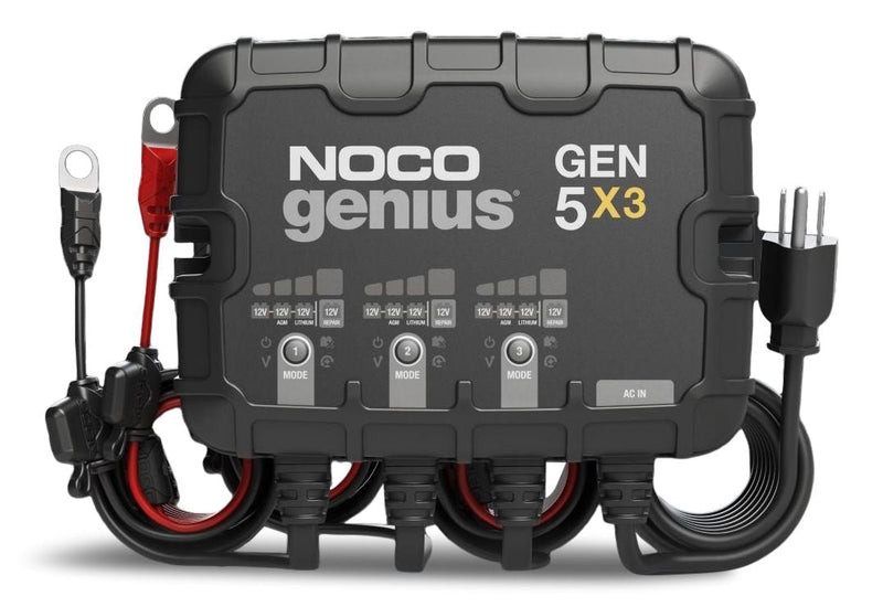 NOCO GEN5X3 Onboard Smart Battery Charger/Maintainer/Desulfator, 3-Bank, 15-Amp, 12V M4
