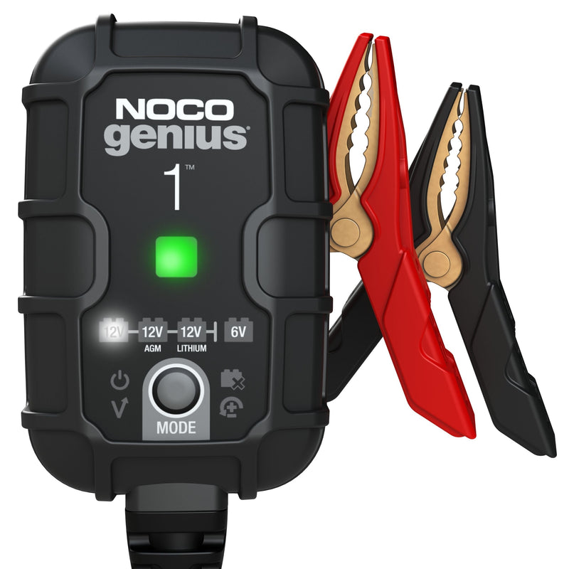 NOCO GENIUS1 Smart Battery Charger/Maintainer/Desulfator, 1-Amp, 6V/12V V6