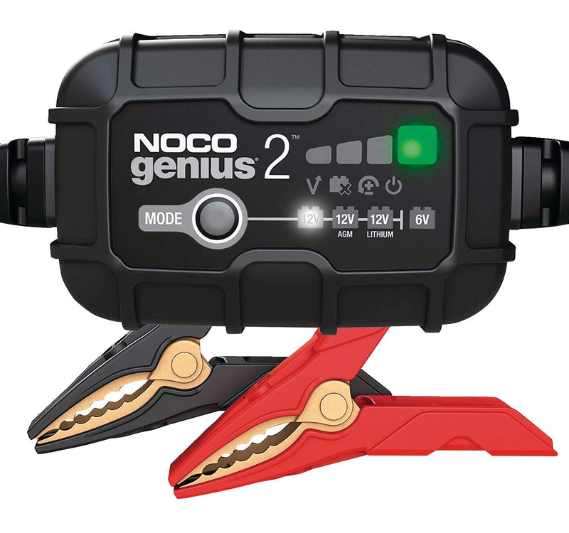 NOCO GENIUS2 Smart Battery Charger/Maintainer/Desulfator, 2-Amp, 6V/12V K8