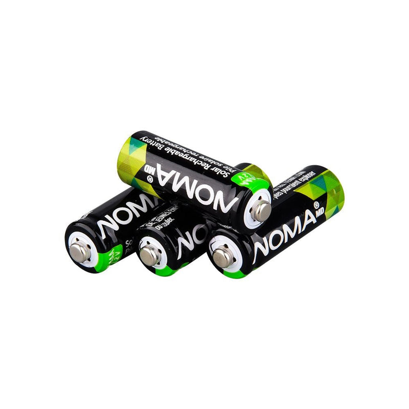NOMA 2/3 AAA Ni-MH 200mAh Rechargeable Batteries for Solar Lights, 1.2V, 4-pk N7