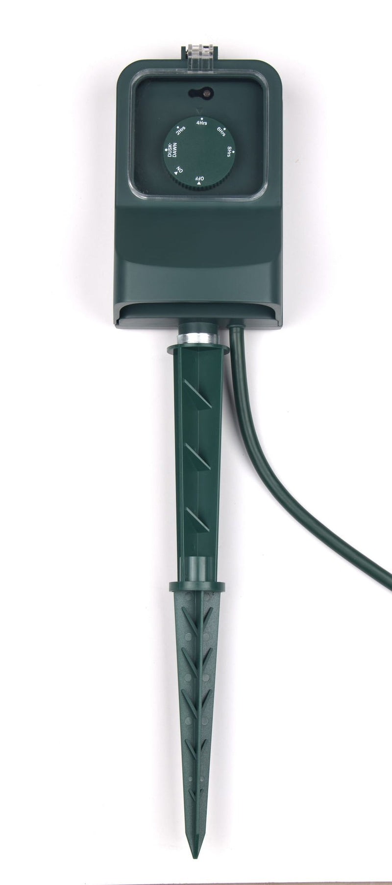 NOMA 3-Outlet Outdoor Power Stake with 6-ft Cord and Timer, Green B3