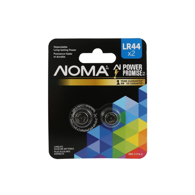 NOMA 357 LR44 AG13 303 A76 1.5V / 1.5 Volt Alkaline Button Coin Cell Batteries, 2-pk N6
