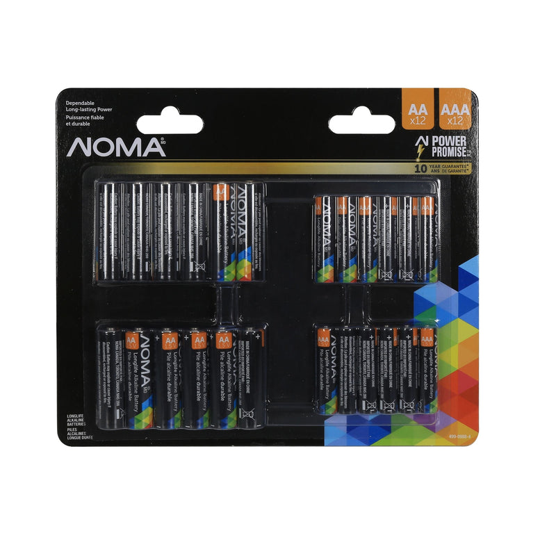 NOMA AA & AAA Battery Combo, 12-pk X0