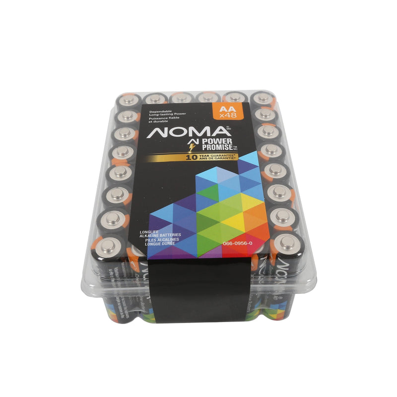 NOMA AA Alkaline Batteries in Clam Shell Box, 48-pk N1