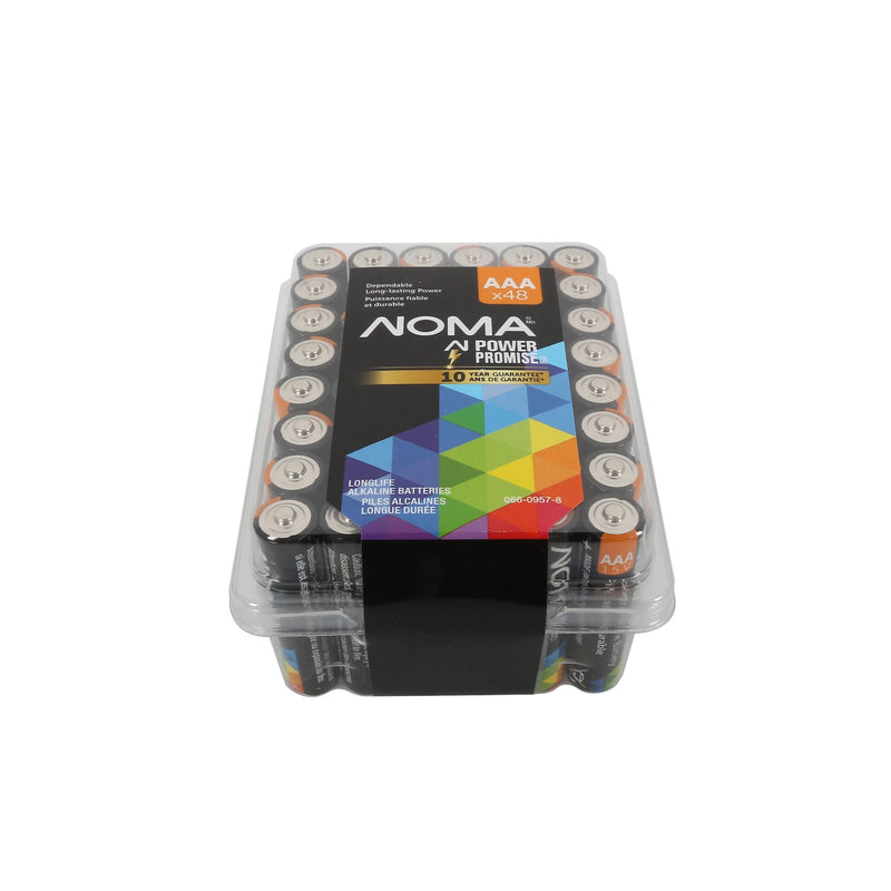 NOMA AAA Alkaline Batteries in Clam Shell Box, 48-pk R4