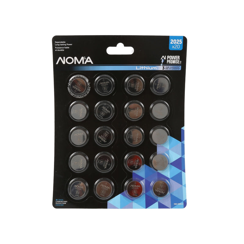 NOMA CR2025 Button Cell Batteries, 20-pk T4