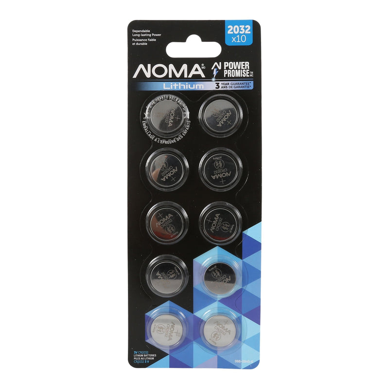 NOMA CR2032 Button Cell Batteries, 10-pk V4