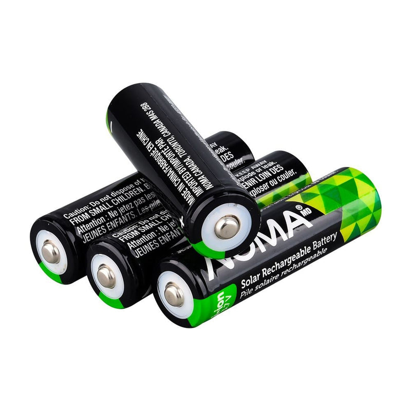 NOMA Li-ion 18650 2000mAh Rechargeable Batteries for Solar & Outdoor Lighting, 3.7V, 4-pk Z1