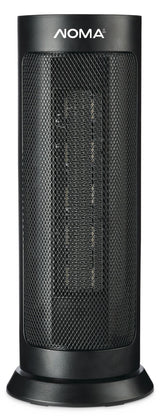 NOMA Oscillating Digital Tower Ceramic Heater with Remote Control and Thermostat, Black, 18-in
