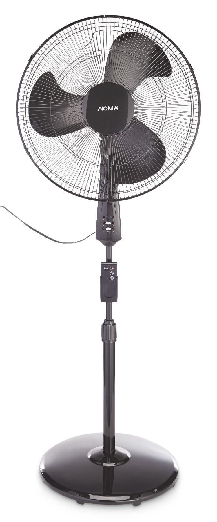 NOMA Oscillating Pedestal/Stand Fan with Remote Control, 3-Speed, Black, 18-in Q9