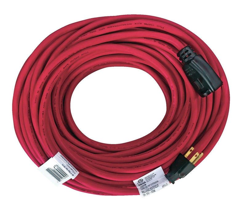 NOMA Outdoor Locking Extension Cord with Grounded Outlet, 98-ft 5-in, Red E1