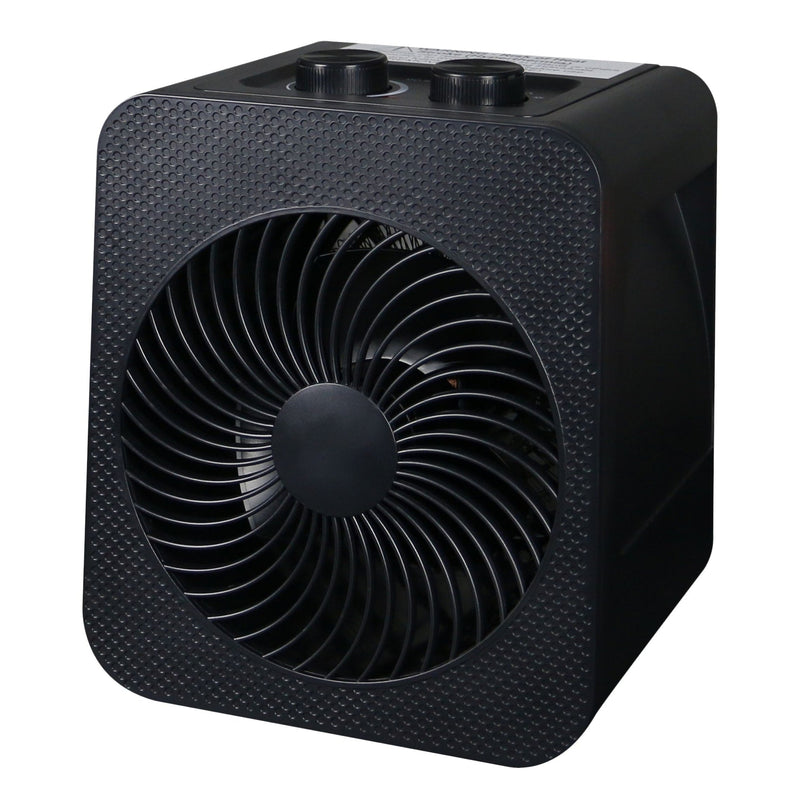 NOMA Portable 2-In-1 Personal Heater & Fan, 1500W, Black Q7