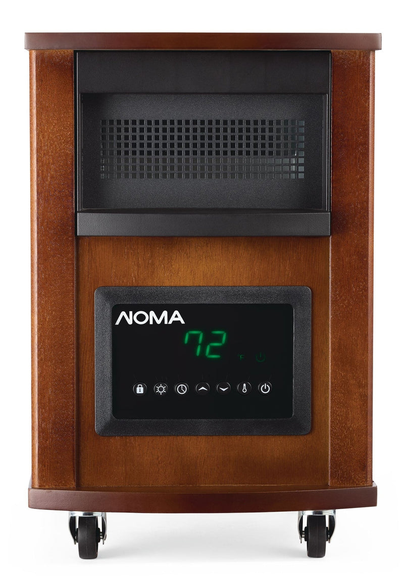 NOMA Wood Cabinet Infared Space Heater withRemote Control & Thermostat, 1500W N3