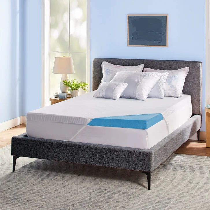 Novaform 3 in. Soothing Cool Plus Gel Memory Foam Mattress Topper H1