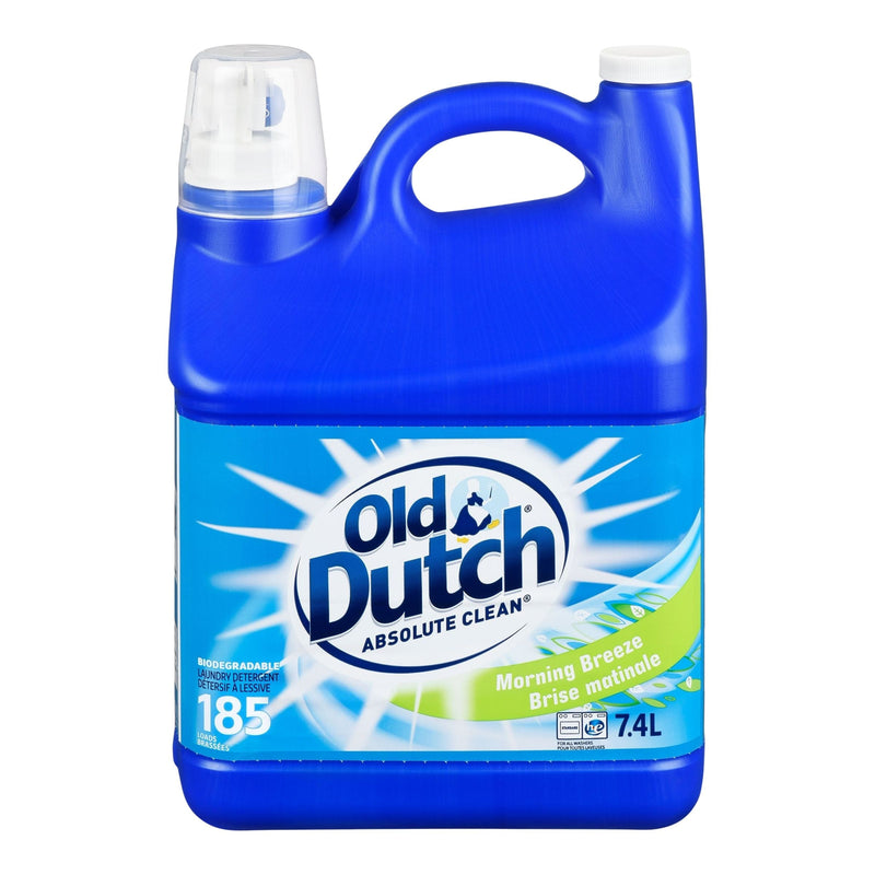 Old Dutch Absolute Clean Liquid Laundry Detergent, Morning Breeze Scent, 185-Load, 7.4-L L0