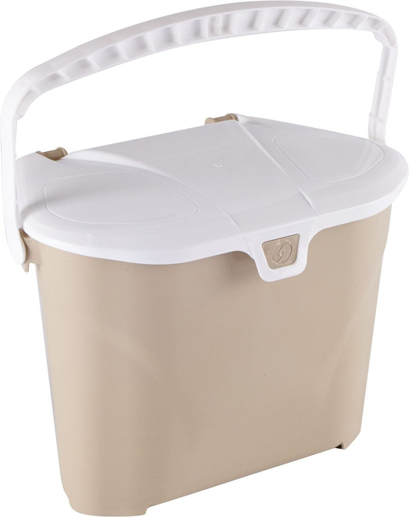 Orbis Plastic Compost Bin with Handle, White/Beige, 7-L W4