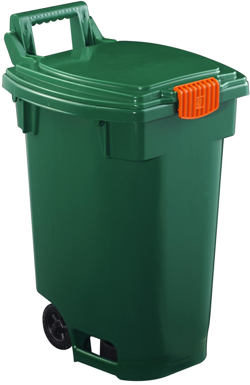Orbis Plastic Wheeled Compost Bin/Multi-Use Storage Cart, Green, 45 L P0