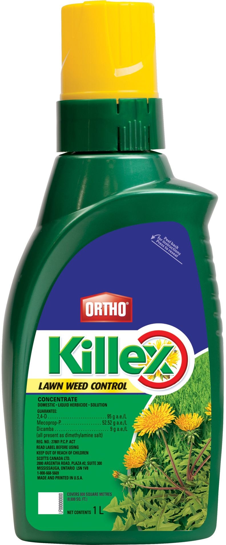 Ortho Killex Liquid Lawn Weed Killer Concentrate, Herbicide, 1-L W5