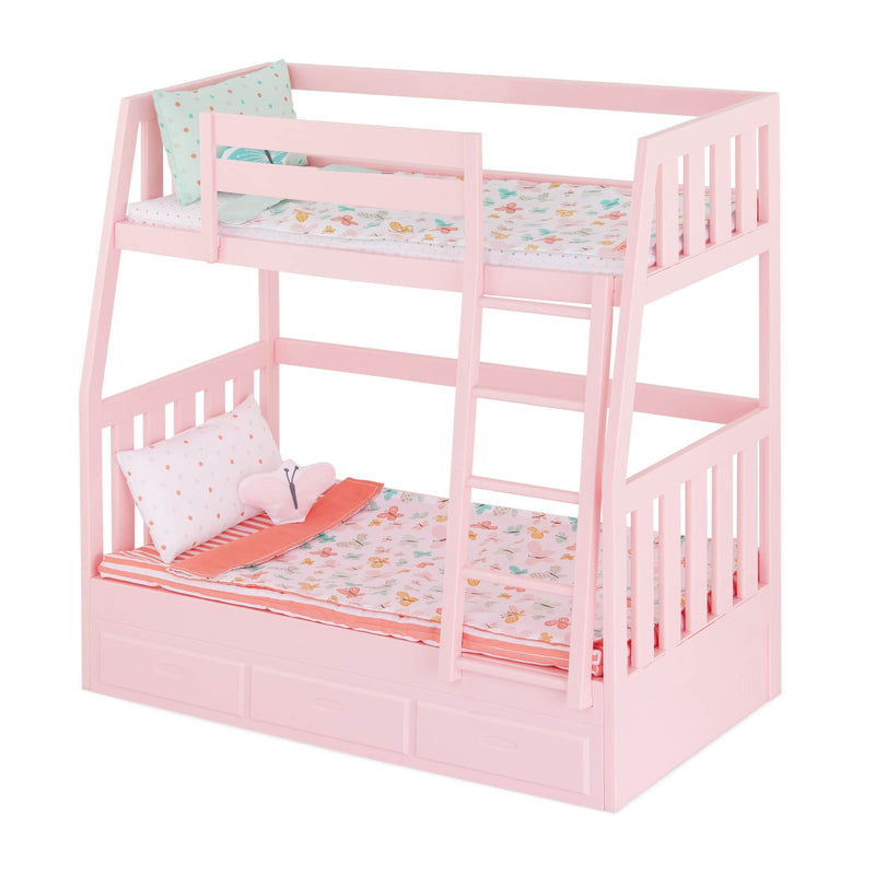 Our Generation Toy Bunk Bed Playset with Accessories for Ages 3+ U0