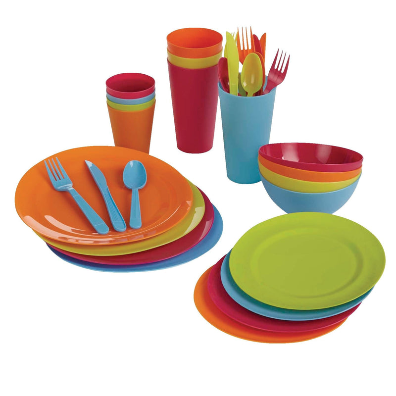 Outbound Acrylic Colourful Dinner Set, 33-pc X4