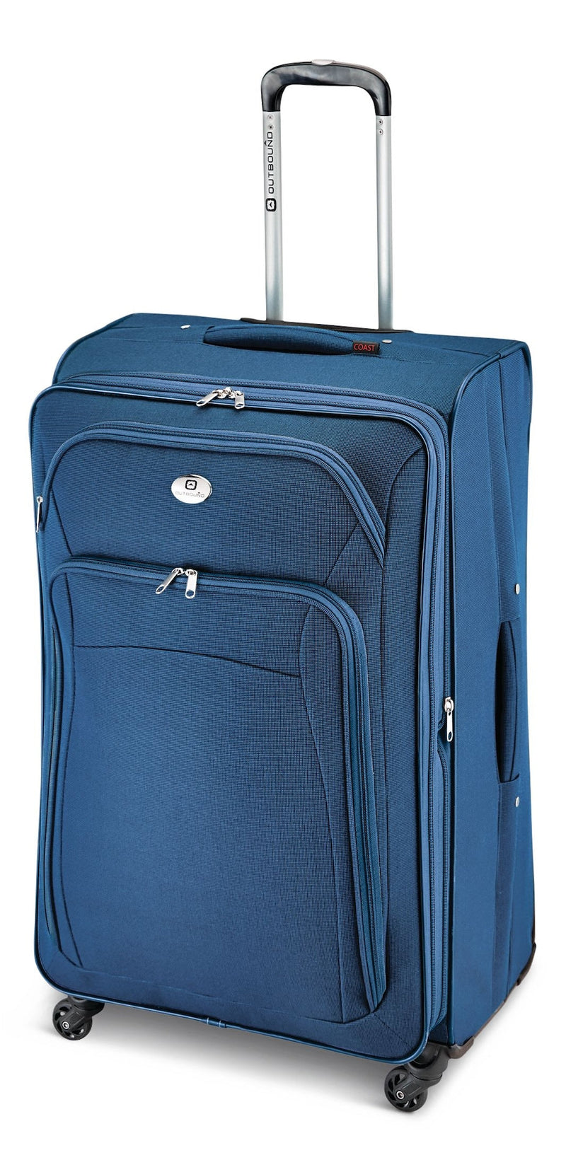 Outbound Coast Expandable Softside Spinner Wheel Travel 28-in Suitcase, Wet Pocket, Blue V8
