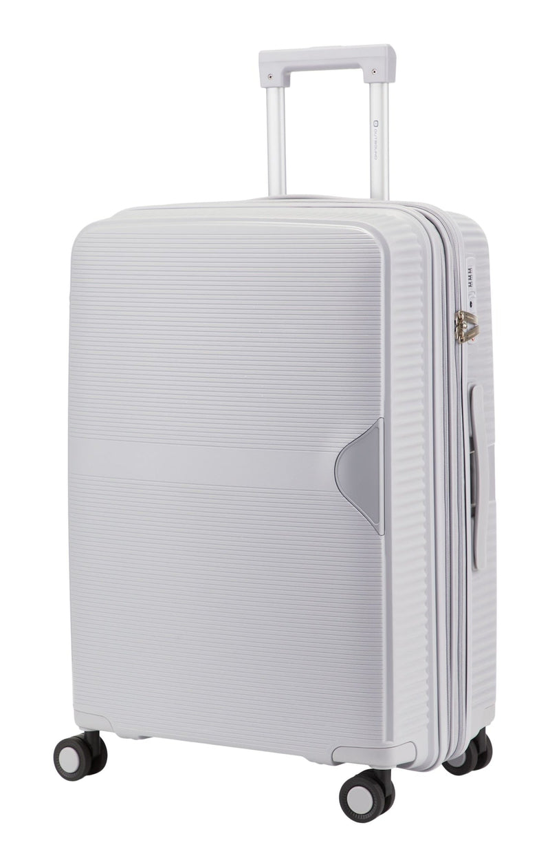 Outbound Hardside Medium Luggage Bag, Silver E9