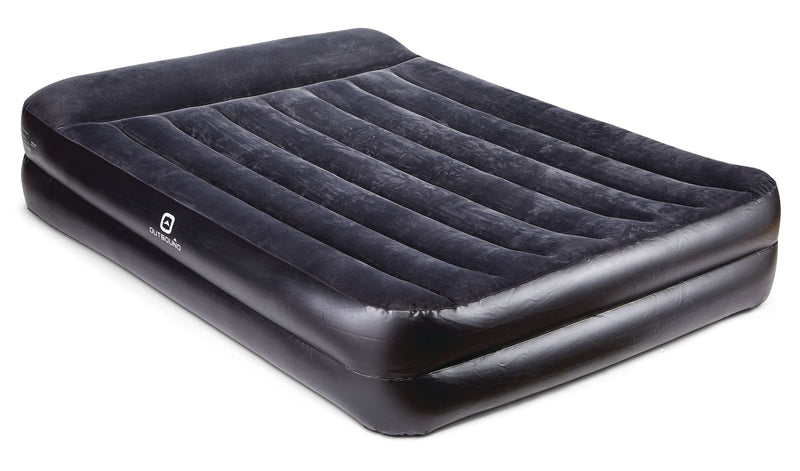 Outbound Queen Double-High Inflatable Air Mattress/Airbed with Built-In 120V Pump & Pillow B9
