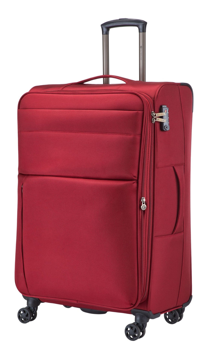 Outbound Softside Large Luggage, Wheeled, Red N4