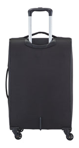 Outbound Softside Spinner Wheel Medium Travel Luggage Suitcase, Black, 24-in