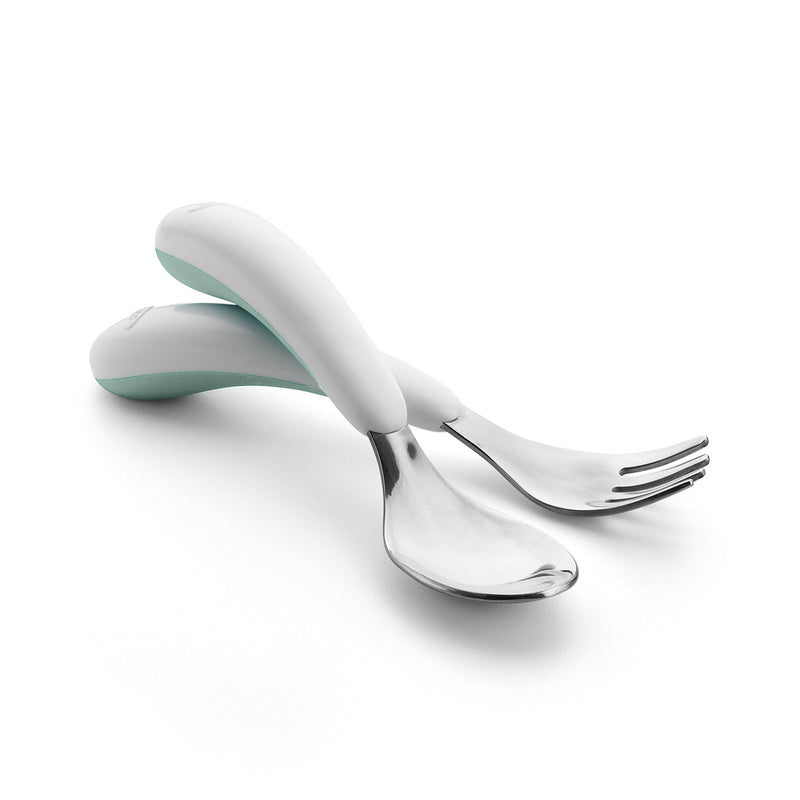 OXO Tot On-the-Go Fork & Spoon Set, Opal Q0