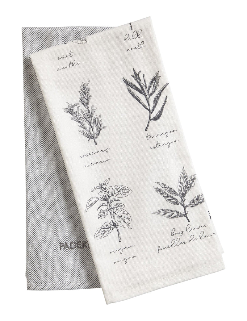 PADERNO All-Purpose Vegetable-Print Cotton Kitchen Towels, 2-pk M6