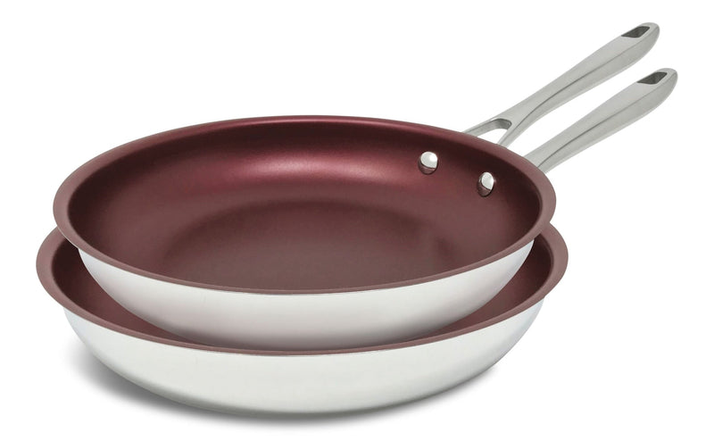 Paderno Clad Non-stick Fry Pans, 24 cm/28 cm, 2-pk, Induction Compatible Cookware H6