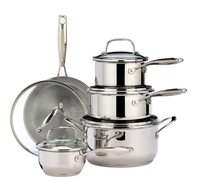 Paderno Classic 10 piece Stainless Steel Cookset N9