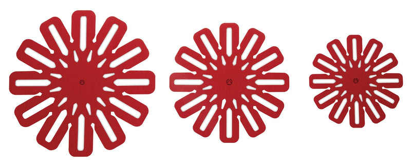 PADERNO Classic Cookware Protectors for Pots and Pans, Red, 5-pc W5