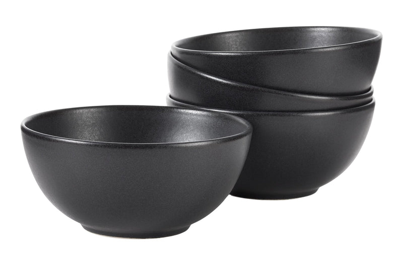 Paderno Dorset All-Purpose Stoneware Bowl, Oven Safe, 4-pk, Black Reactive C0