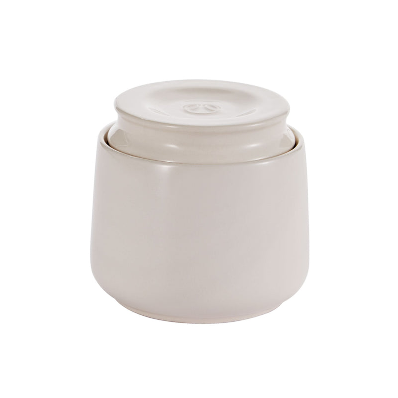 PADERNO Professional Ceramic French Butter Keeper Dish, Dishwasher Safe, Holds One 1/4-lb Stick of Butter G3