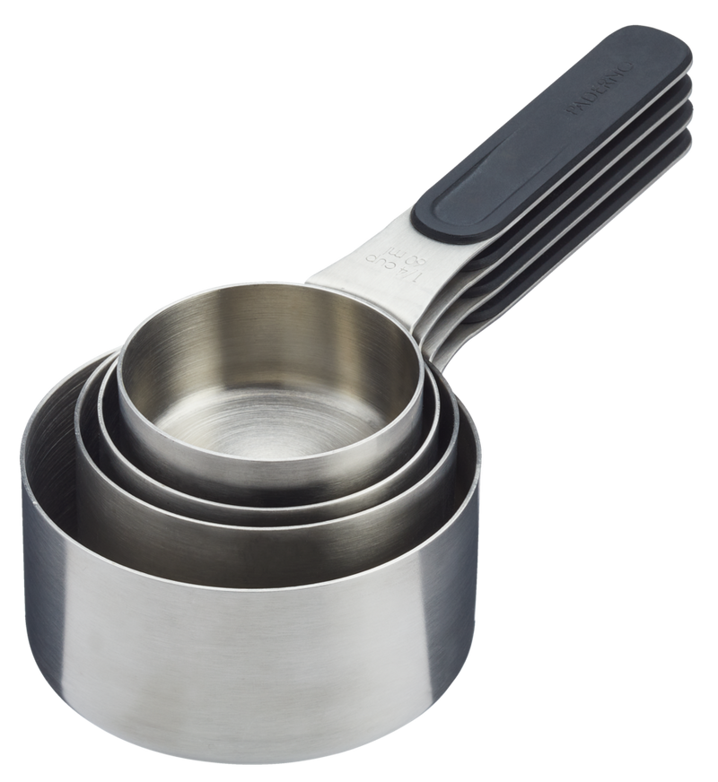 PADERNO Stainless Steel Measuring Cups with Magnetic Handle, 4-pc D0