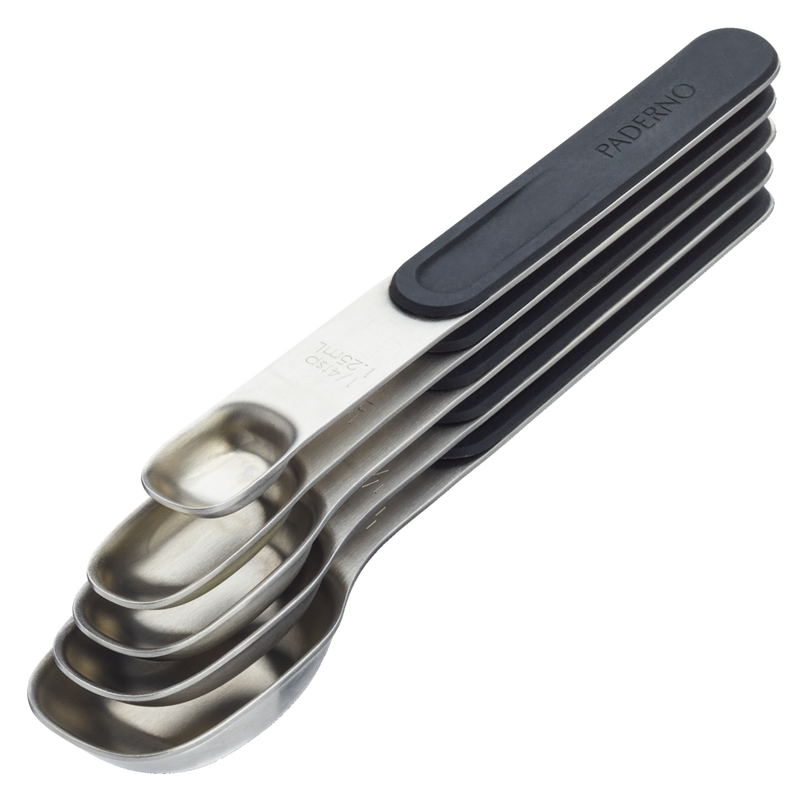 PADERNO Stainless Steel Measuring Spoons Set with Magnetic Handle, 5-pc Y9