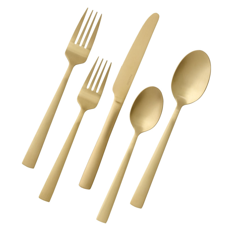 PADERNO Summerside Champagne Matte Stainless Steel Flatware Set, Serves 4, 20-pc D0