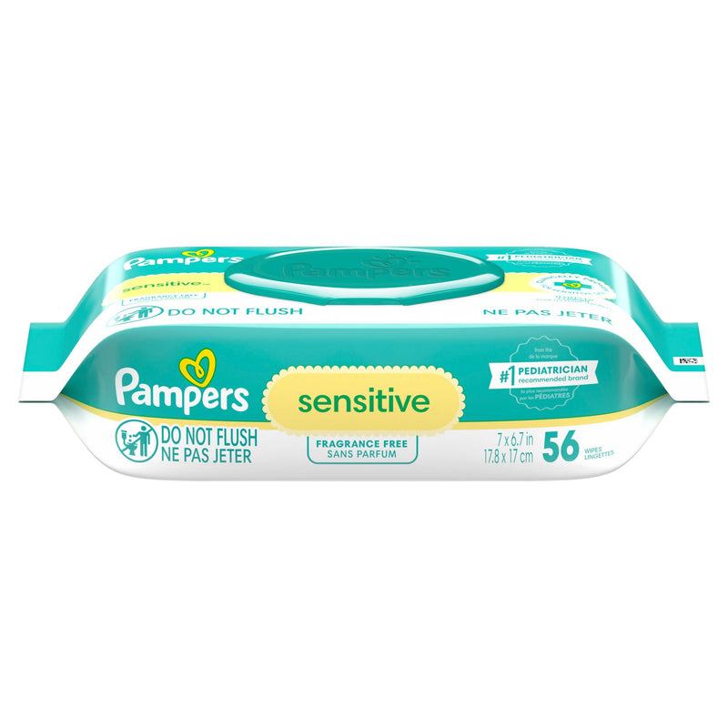 Pampers Sensitive Baby Wipes 1X Pop-Top, 56 Count Q7