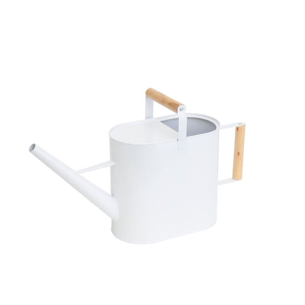 Panacea Nordic Habitat Wood Finish Watering Can, White, 2-Gal W5