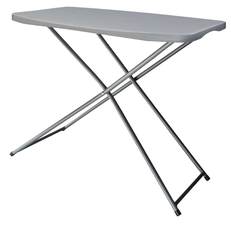 Peakform Height Adjustable Plastic & Metal Portable Folding Activity Table, Indoor/Outdoor, White S4