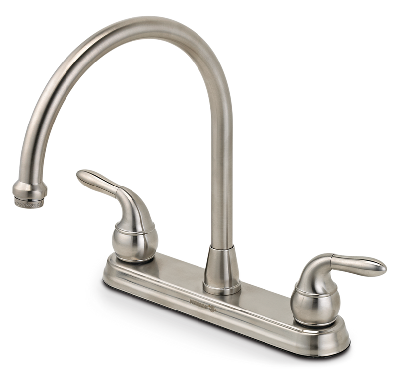 Peerless Double Handle Kitchen Faucet, Brushed Nickel C0