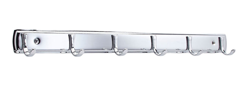 Peerless Stainless Steel 6-Hook Rail, Chrome, 19-in S5