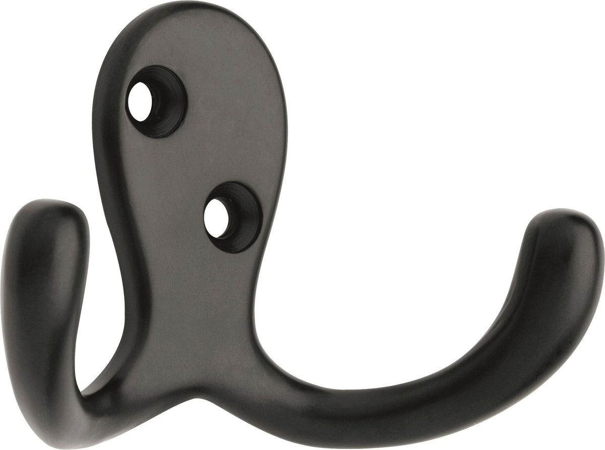 Peerless Stainless Steel Single Double Prong Robe Hooks, Assorted Colours, 4-pk