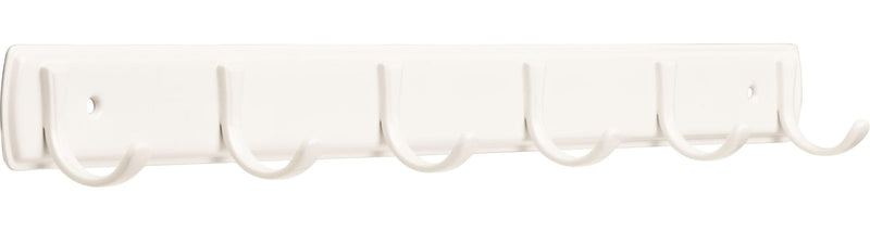 Peerless Steel 6-Hook Rail, White, 19-in Q8